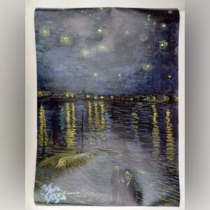 Starry Night of the Rhone Wall Art Print by Van Gogh